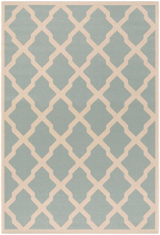 Safavieh Beach House Bhs122K Aqua/Cream Area Rug