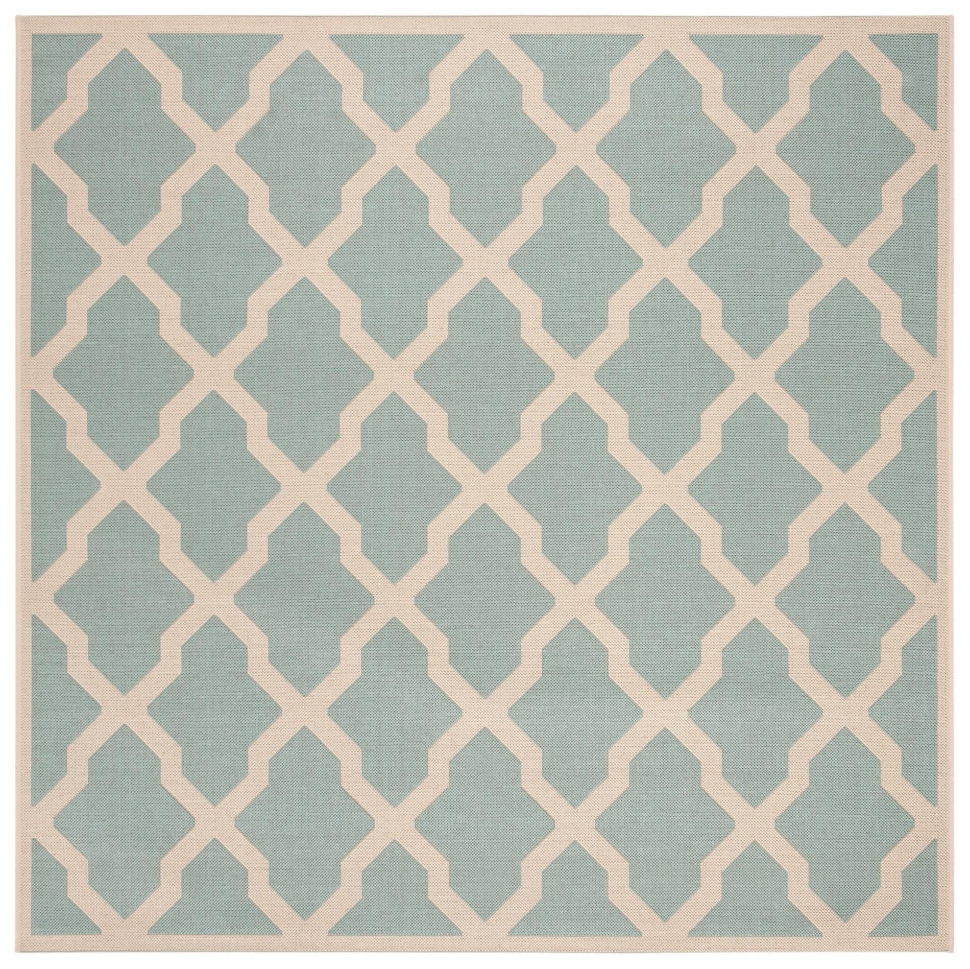 Safavieh Beach House Bhs122K Aqua/Cream Area Rug