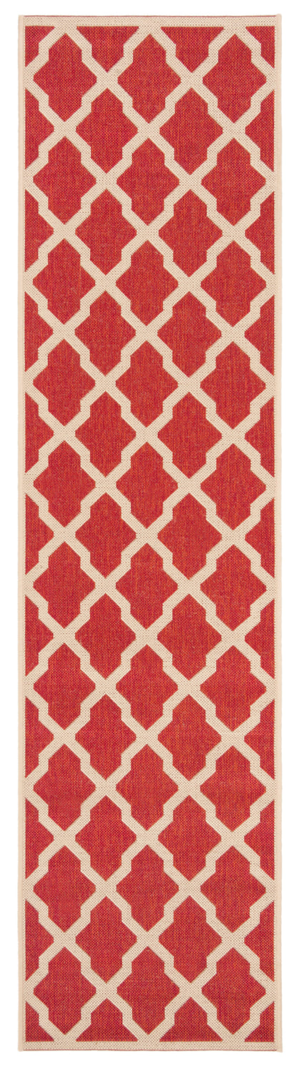 Safavieh Beach House Bhs122Q Red/Creme Area Rug