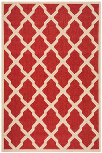 Safavieh Beach House Bhs122Q Red/Creme Area Rug