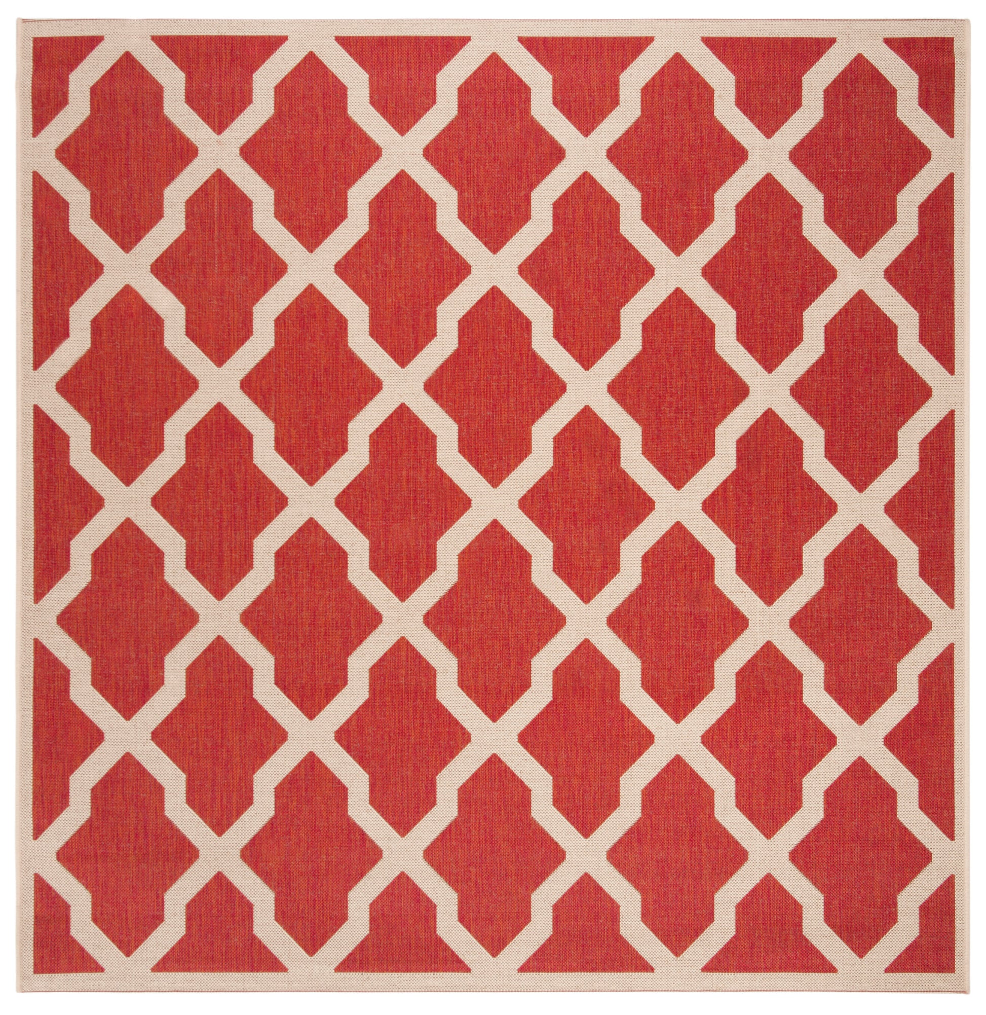 Safavieh Beach House Bhs122Q Red/Creme Area Rug