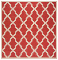 Safavieh Beach House Bhs122Q Red/Creme Area Rug