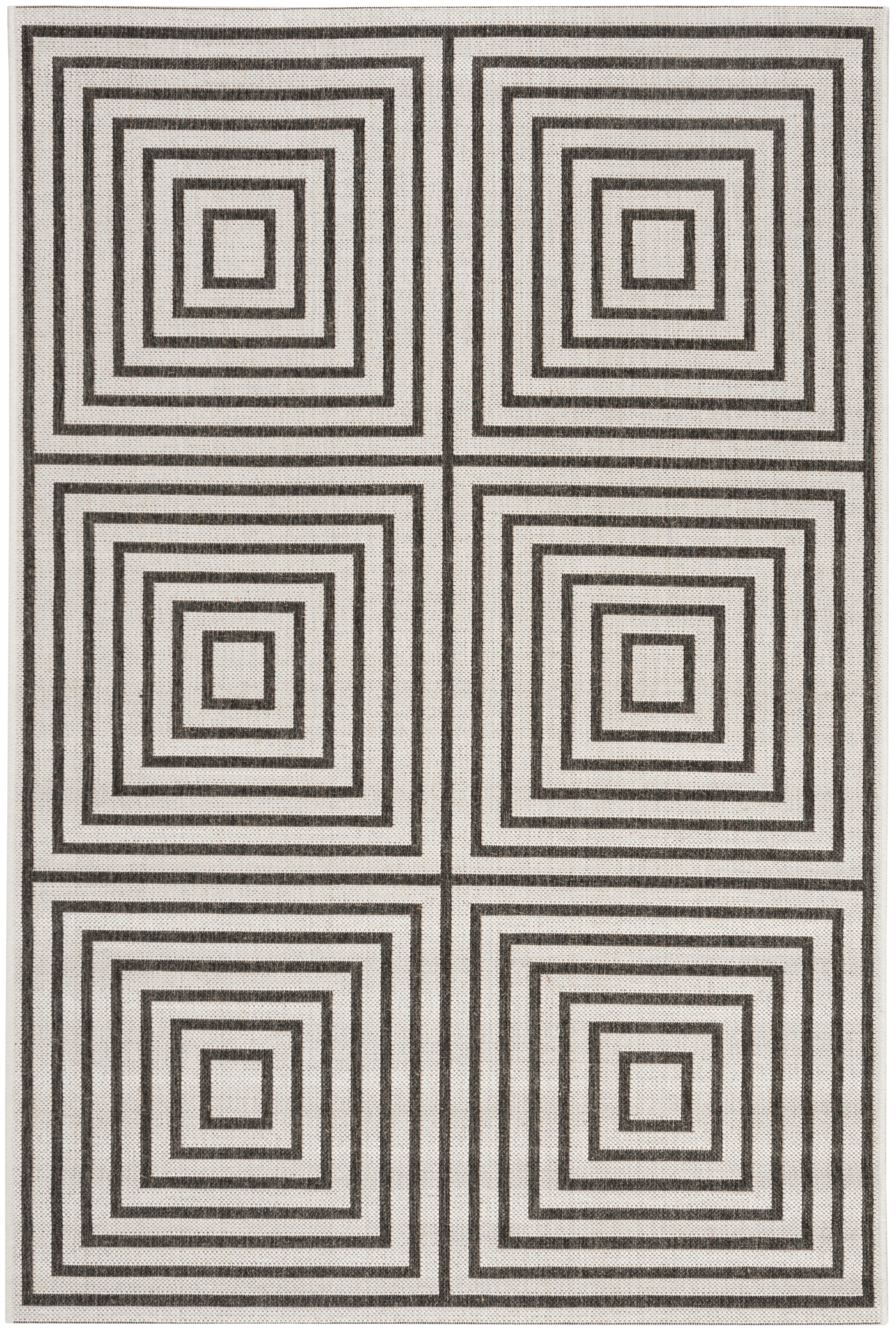 Safavieh Beach House Bhs123A Light Grey/Charcoal Area Rug