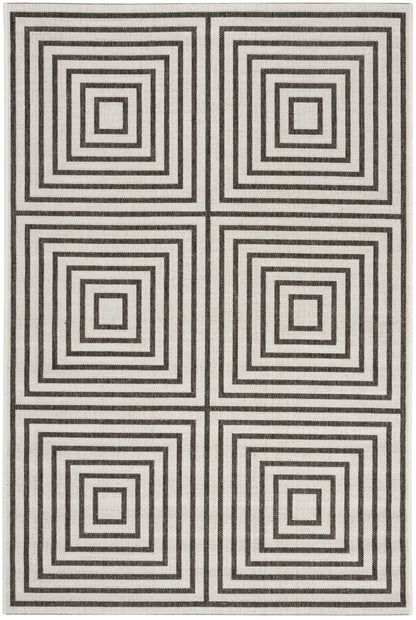 Safavieh Beach House Bhs123A Light Grey/Charcoal Area Rug