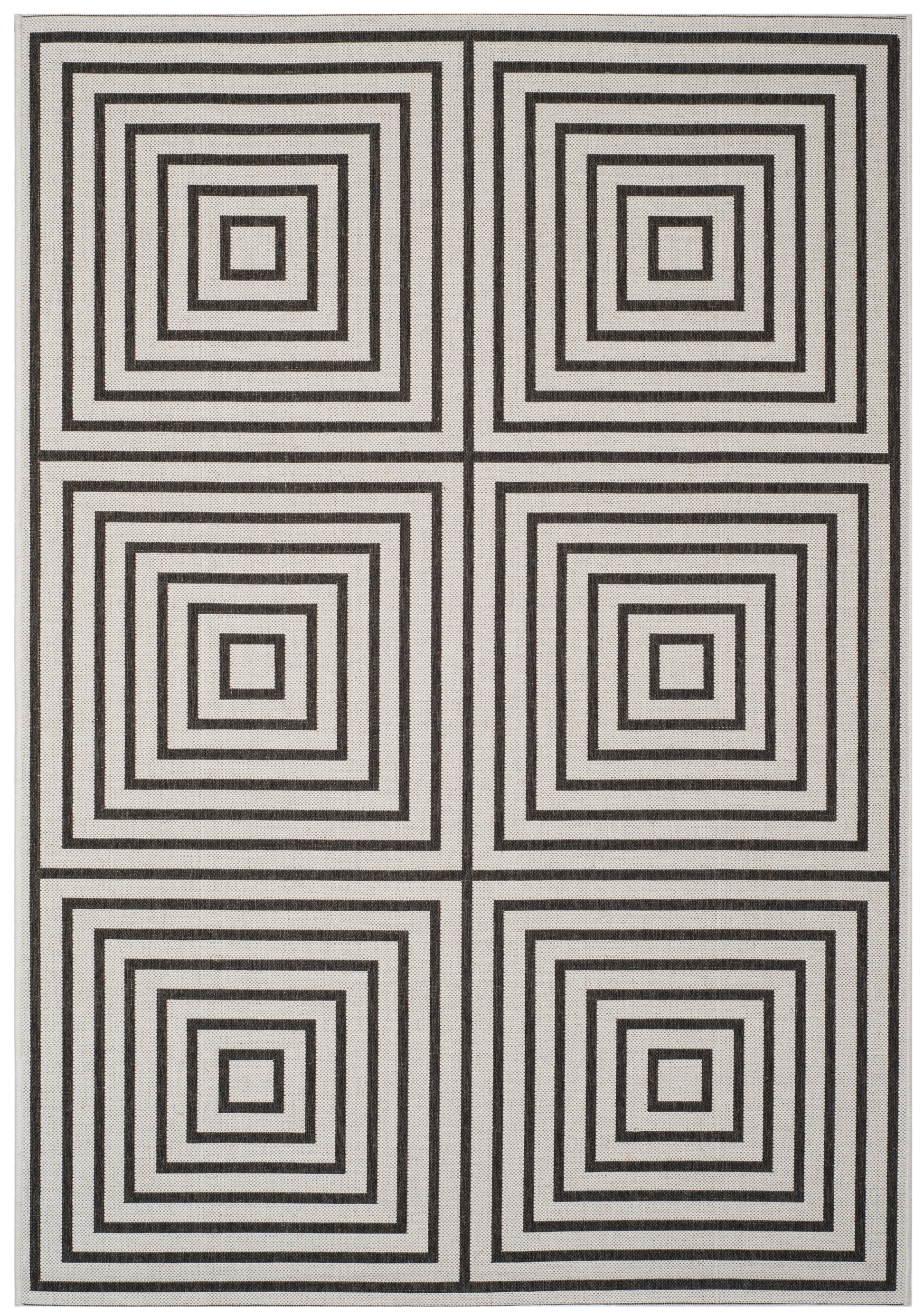 Safavieh Beach House Bhs123A Light Grey/Charcoal Area Rug