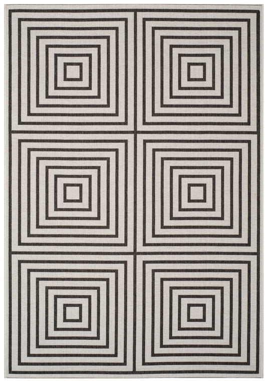 Safavieh Beach House Bhs123A Light Grey/Charcoal Area Rug