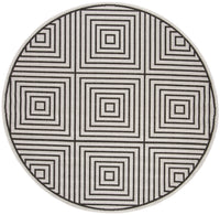 Safavieh Beach House Bhs123A Light Grey/Charcoal Area Rug