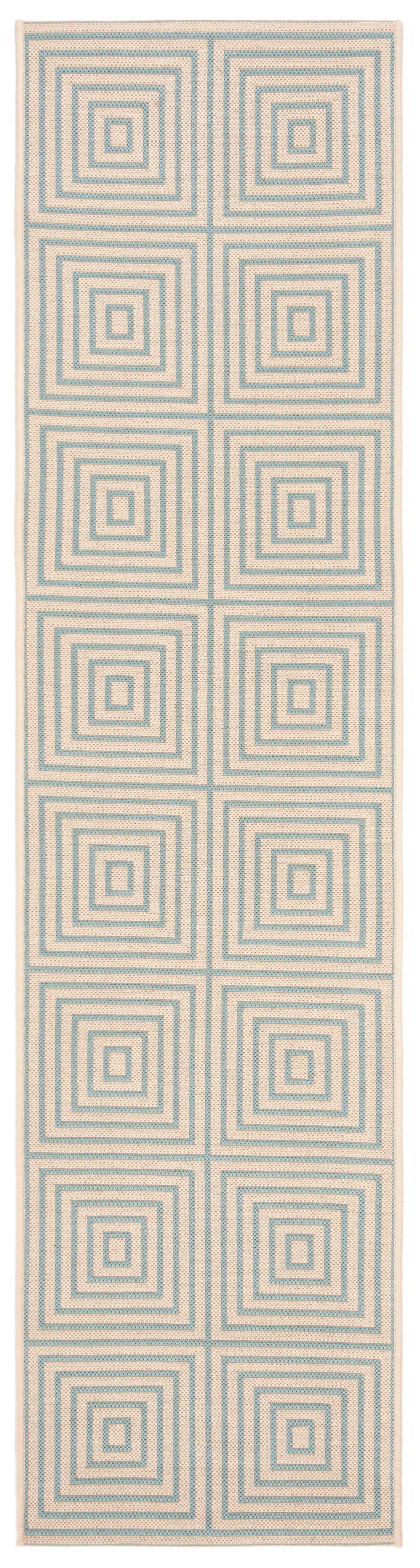 Safavieh Beach House Bhs123L Cream/Aqua Area Rug