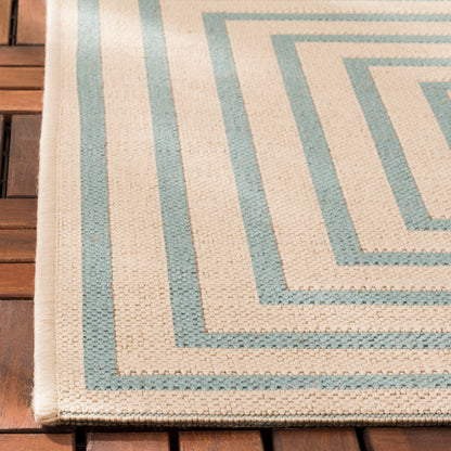 Safavieh Beach House Bhs123L Cream/Aqua Area Rug