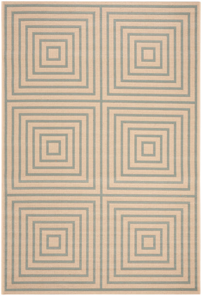 Safavieh Beach House Bhs123L Cream/Aqua Area Rug