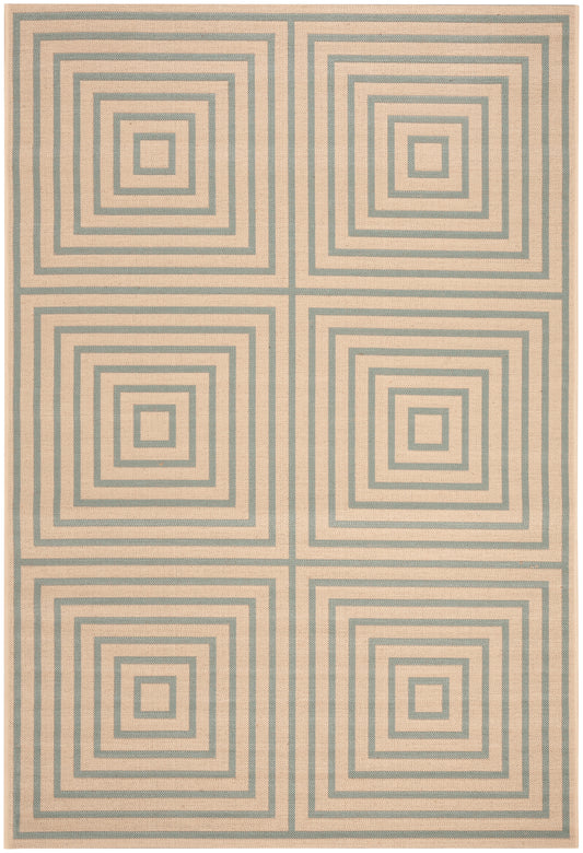 Safavieh Beach House Bhs123L Cream/Aqua Area Rug