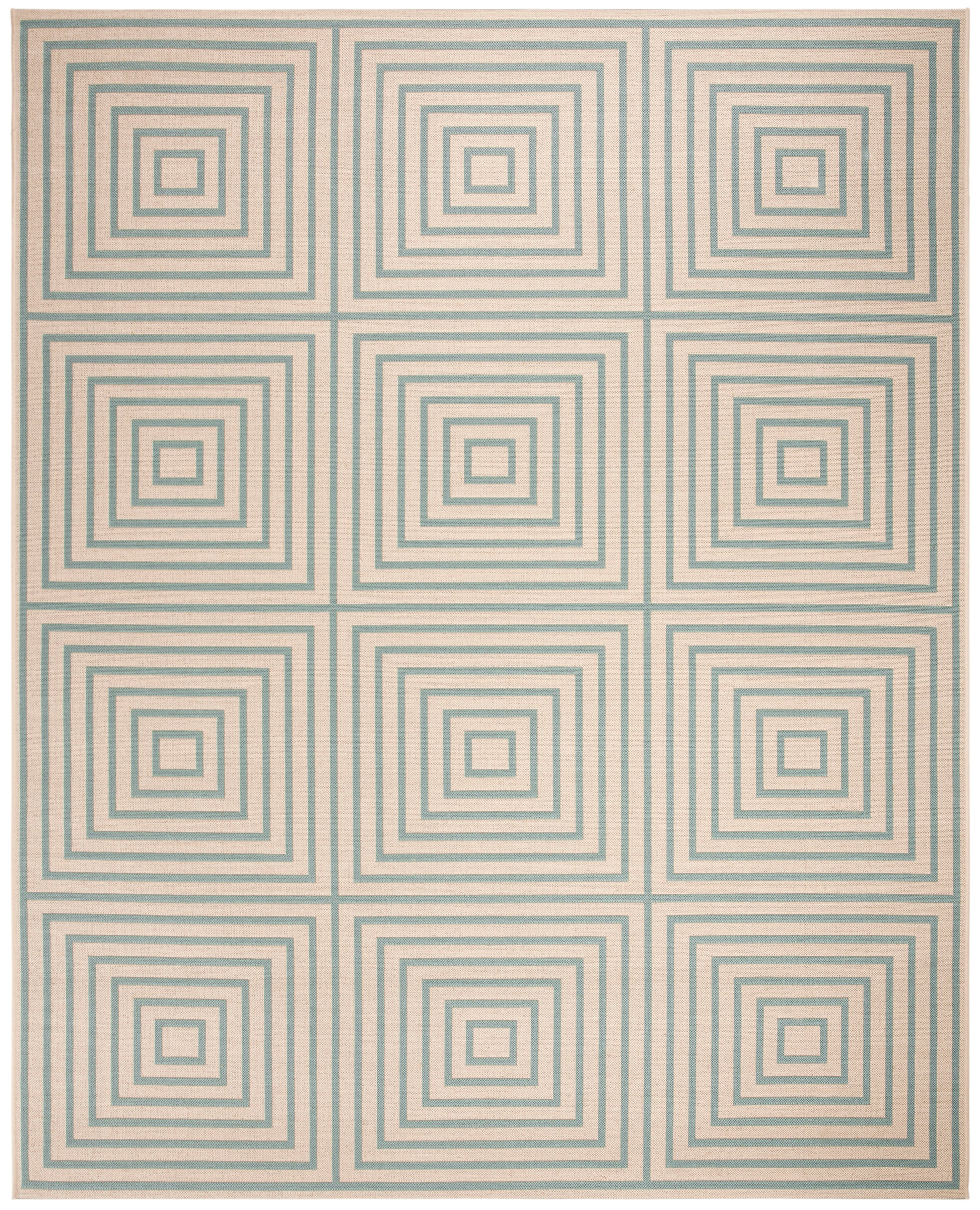 Safavieh Beach House Bhs123L Cream/Aqua Area Rug