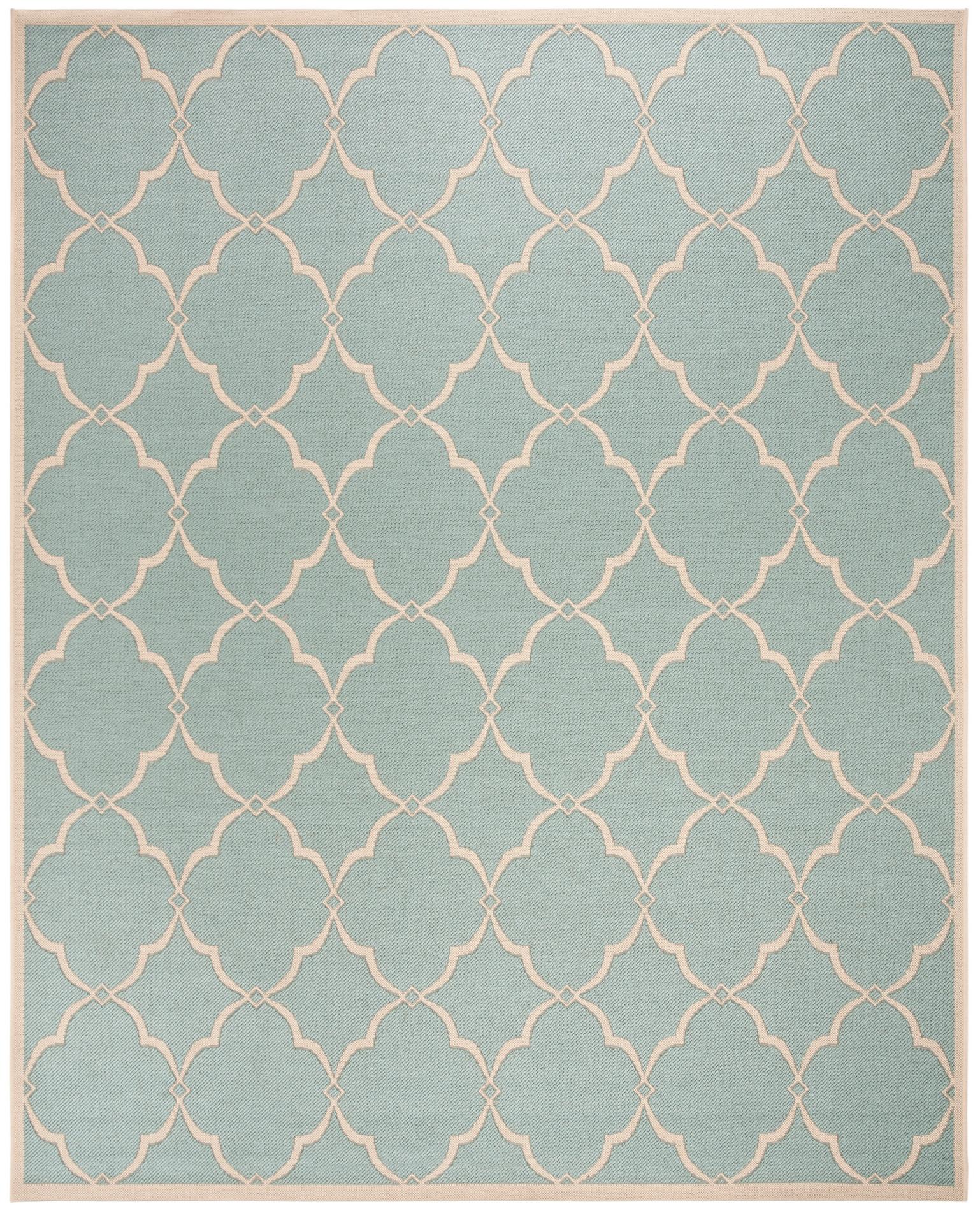 Safavieh Beach House Bhs125K Aqua/Cream Area Rug