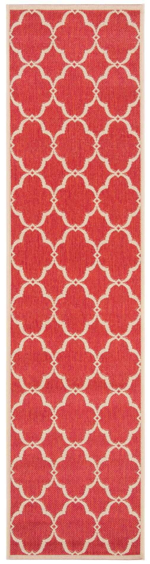 Safavieh Beach House Bhs125Q Red/Creme Area Rug