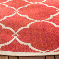 Safavieh Beach House Bhs125Q Red/Creme Area Rug