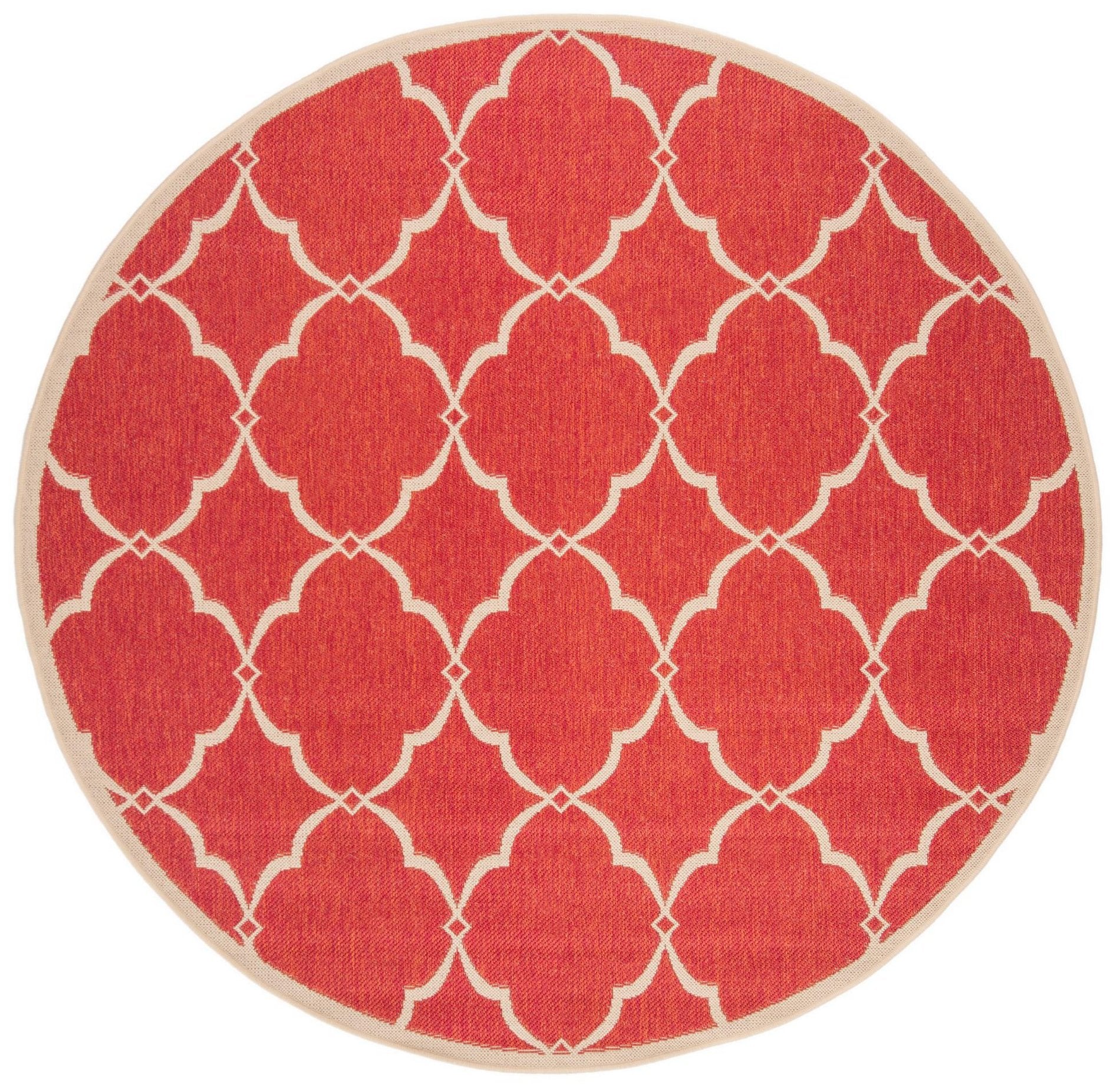 Safavieh Beach House Bhs125Q Red/Creme Area Rug