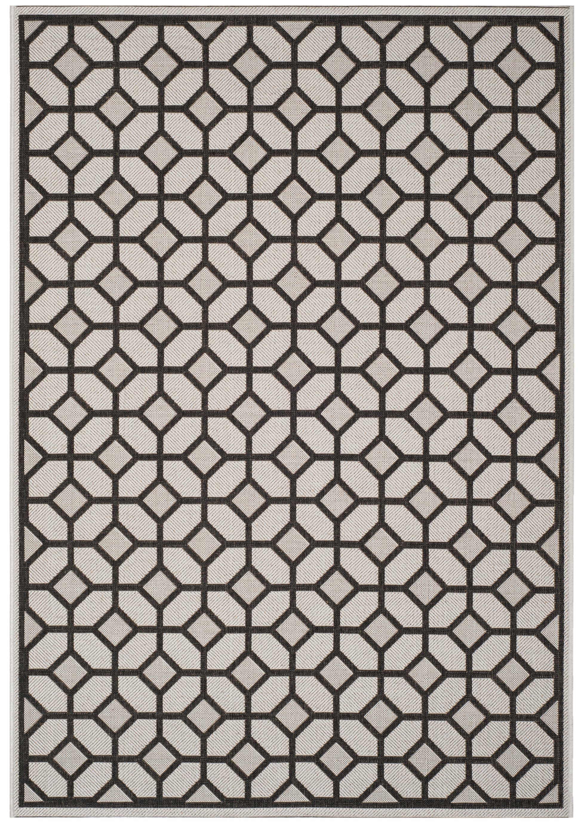 Safavieh Beach House Bhs127A Light Grey/Charcoal Area Rug