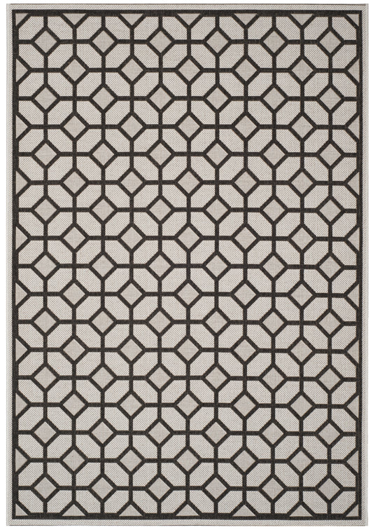 Safavieh Beach House Bhs127A Light Grey/Charcoal Area Rug