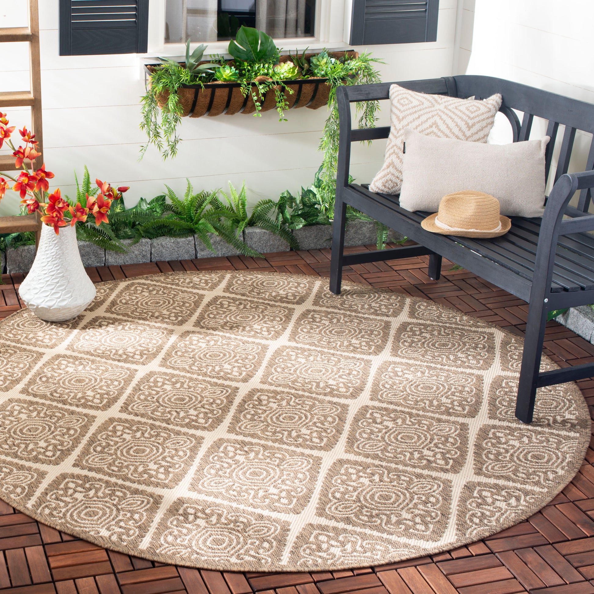 Safavieh Beach House Bhs132C Cream/Beige Area Rug