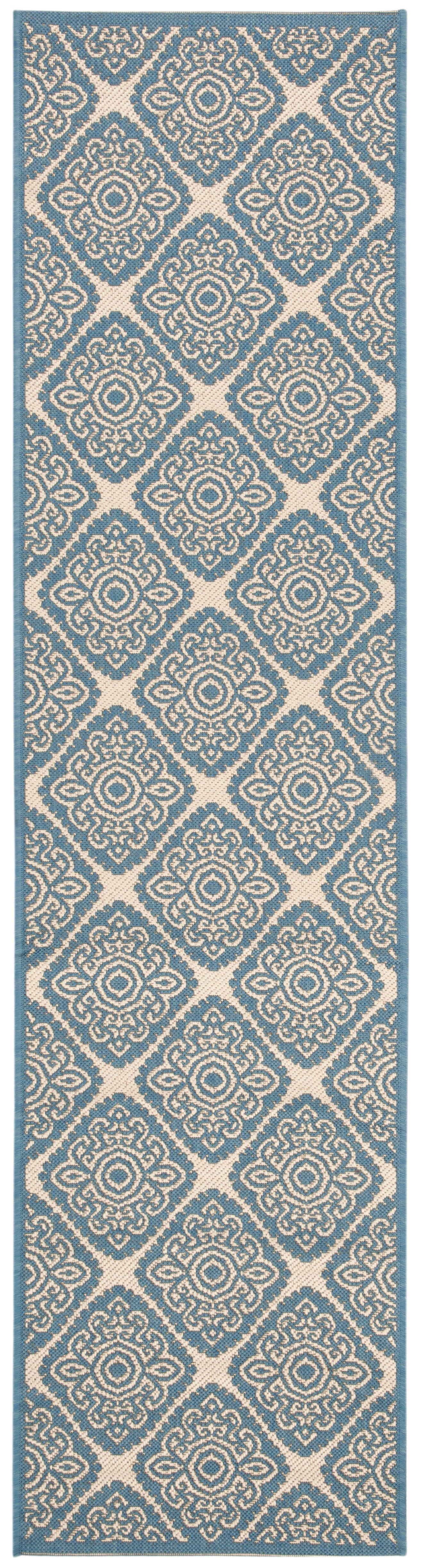 Safavieh Beach House Bhs132N Cream/Blue Area Rug