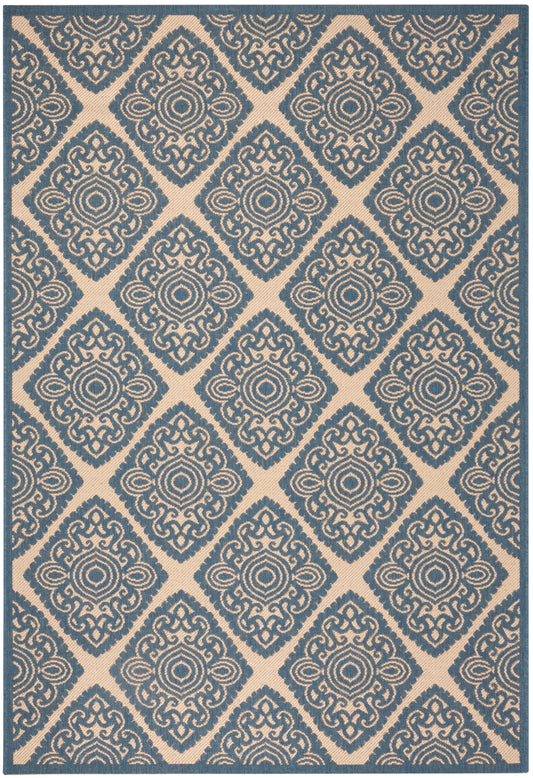 Safavieh Beach House Bhs132N Cream/Blue Area Rug