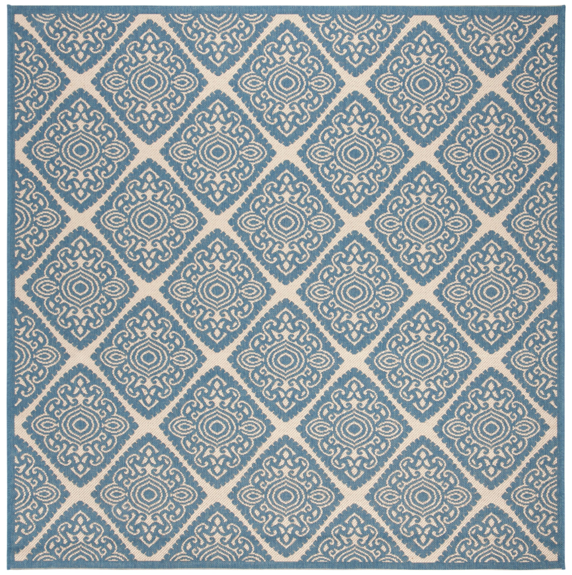 Safavieh Beach House Bhs132N Cream/Blue Area Rug