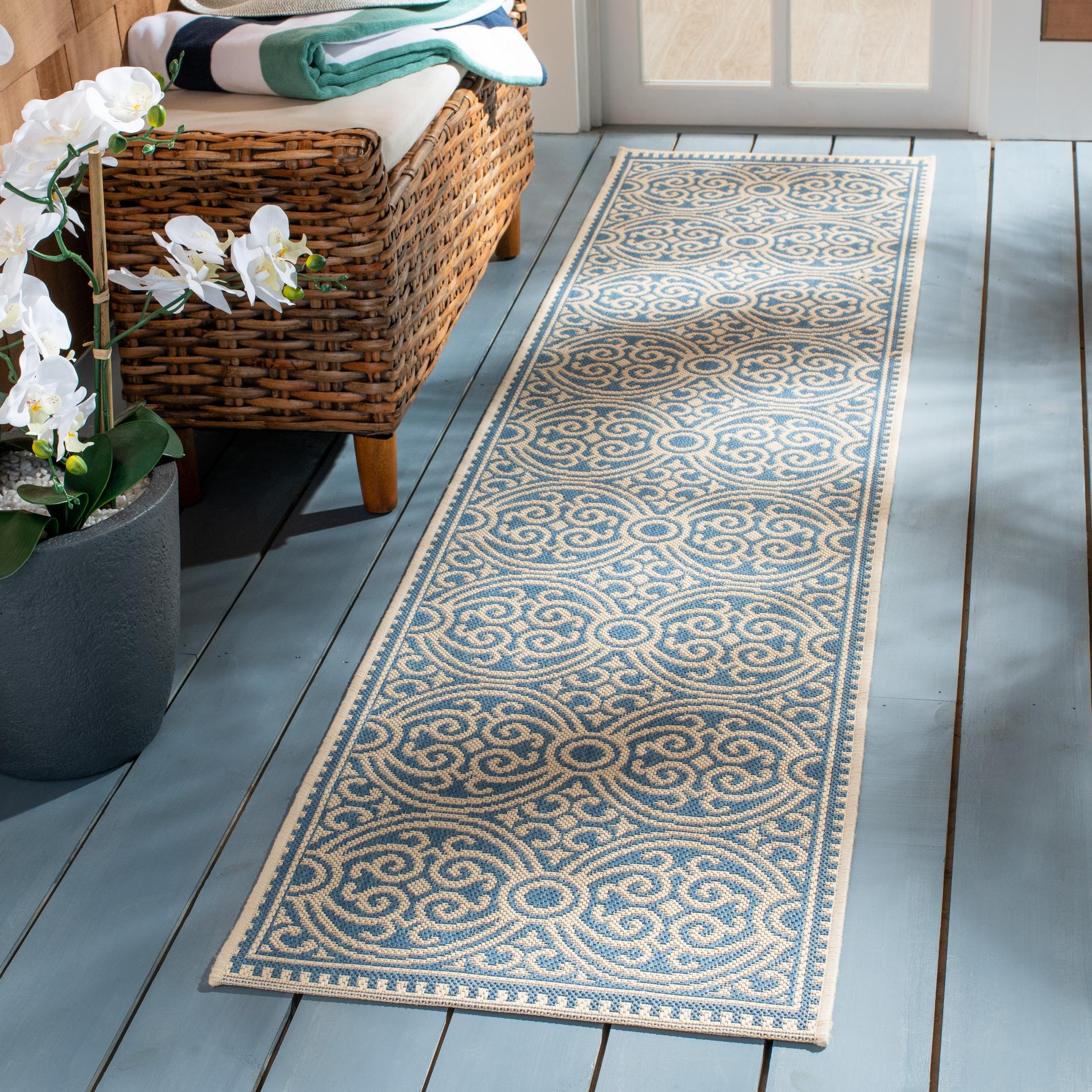 Safavieh Beach House Bhs134N Cream/Blue Area Rug