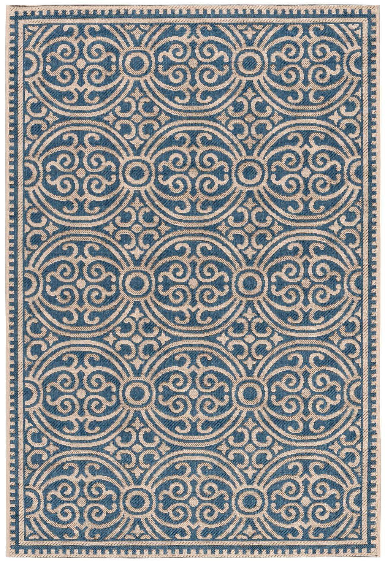 Safavieh Beach House Bhs134N Cream/Blue Area Rug