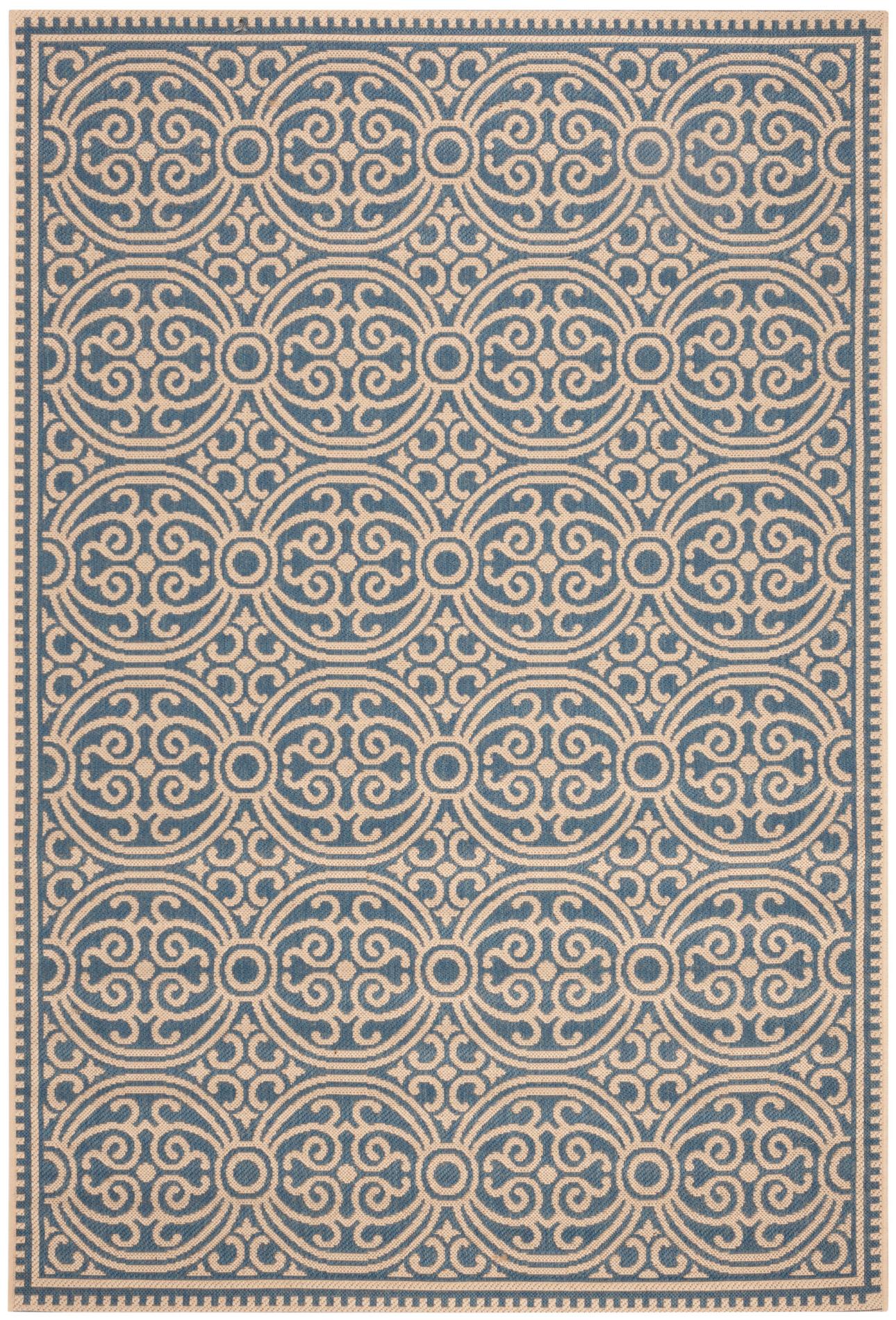 Safavieh Beach House Bhs134N Cream/Blue Area Rug