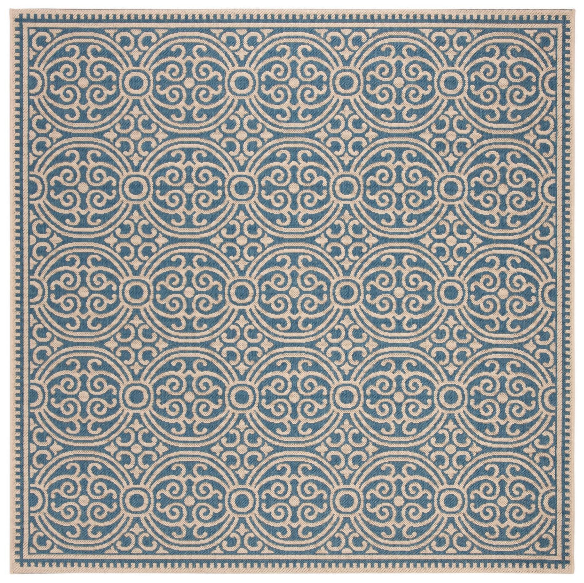 Safavieh Beach House Bhs134N Cream/Blue Area Rug