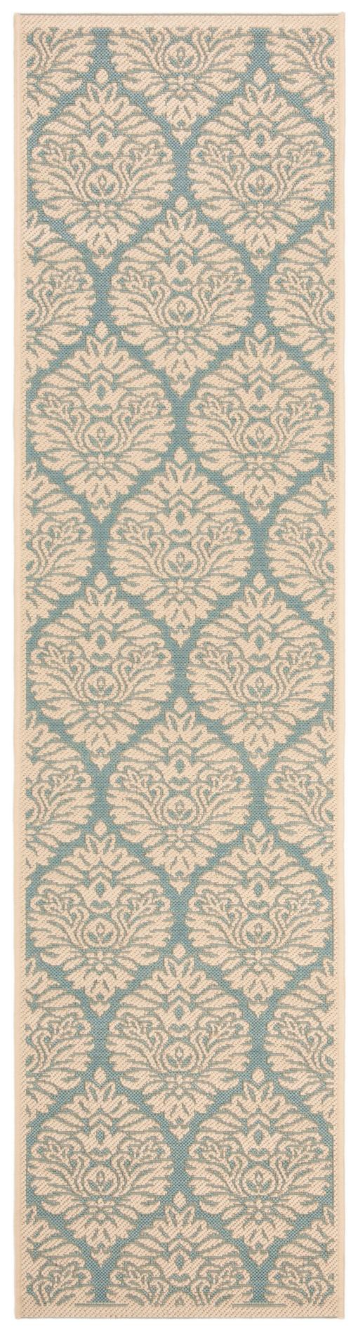 Safavieh Beach House Bhs135K Aqua/Cream Area Rug