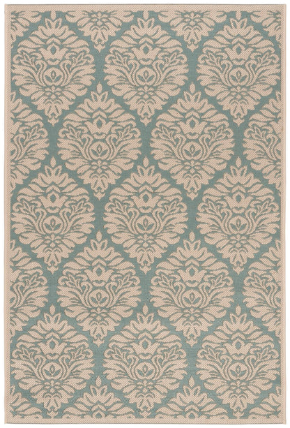 Safavieh Beach House Bhs135K Aqua/Cream Area Rug