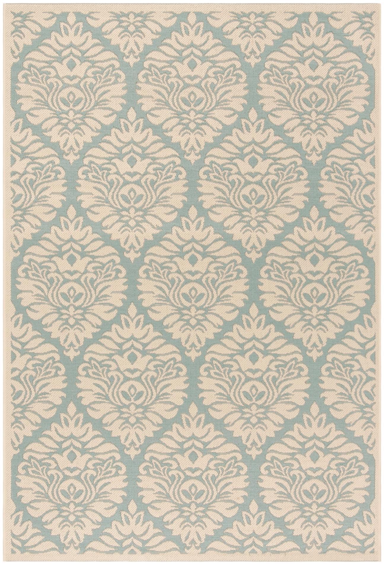 Safavieh Beach House Bhs135K Aqua/Cream Area Rug