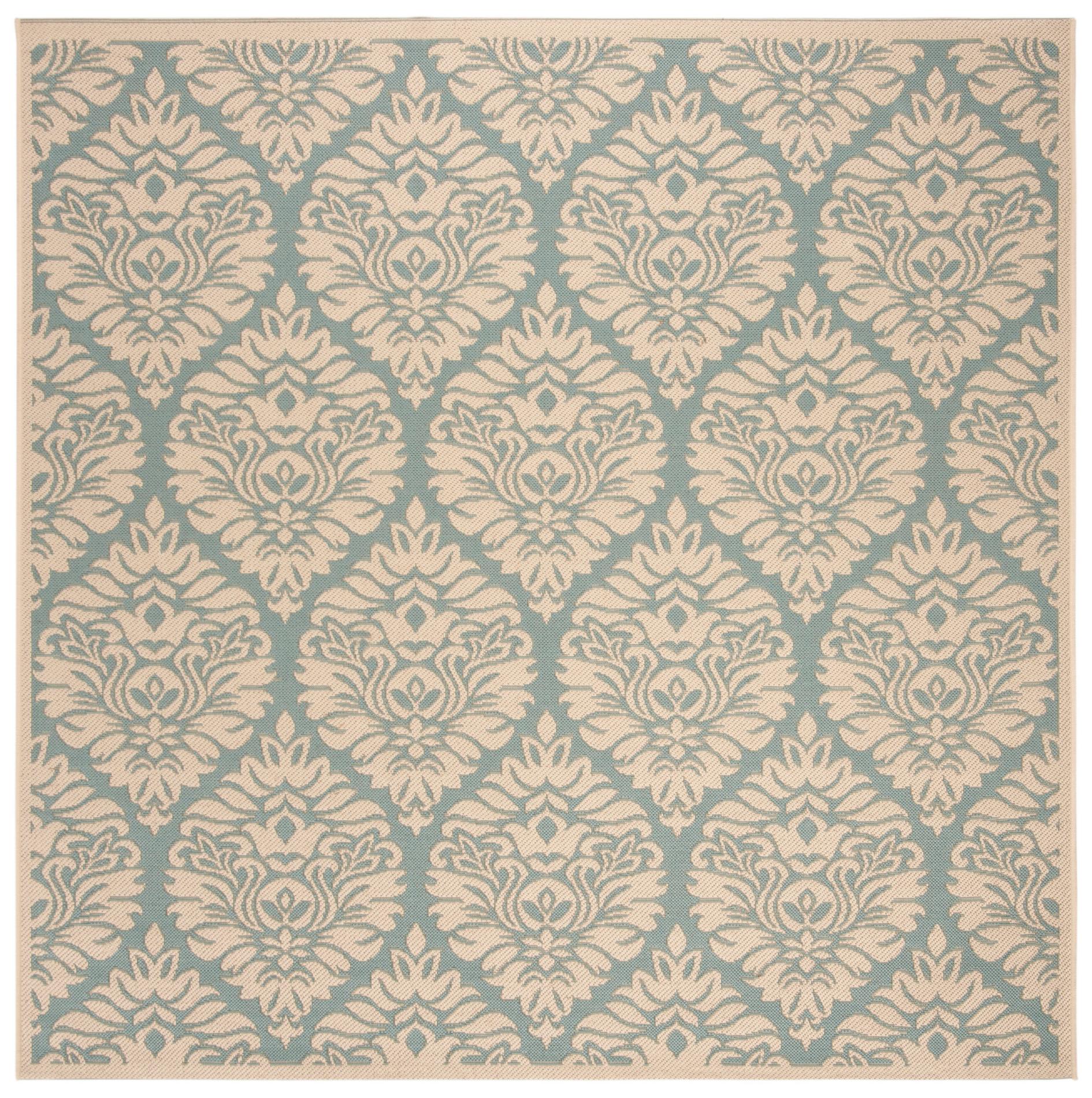 Safavieh Beach House Bhs135K Aqua/Cream Area Rug