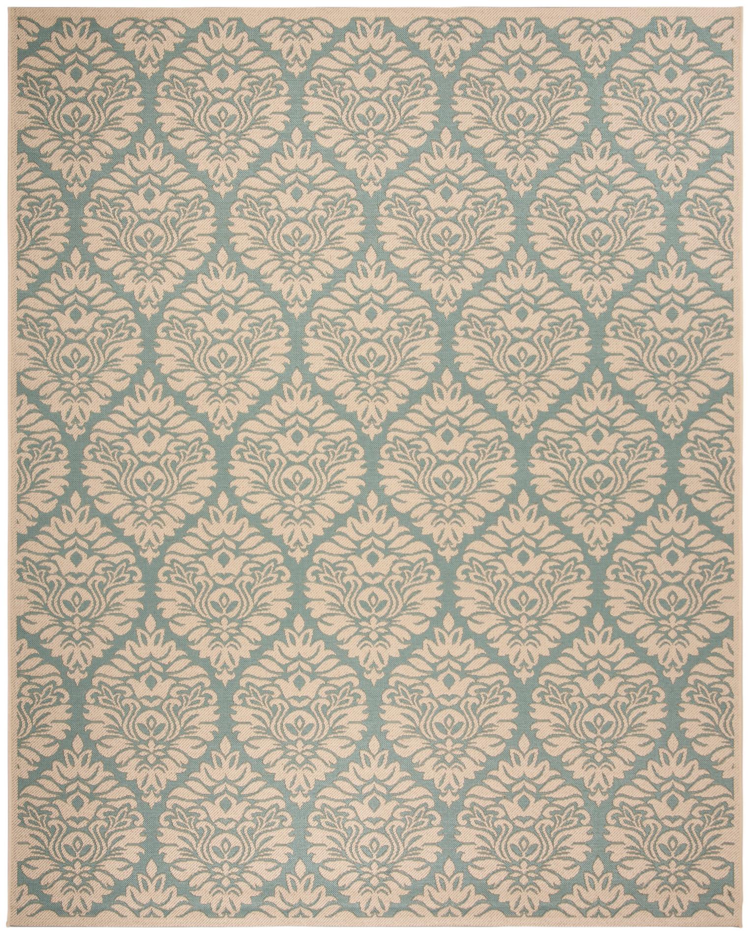 Safavieh Beach House Bhs135K Aqua/Cream Area Rug