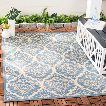 Safavieh Beach House Bhs135N Cream/Blue Area Rug