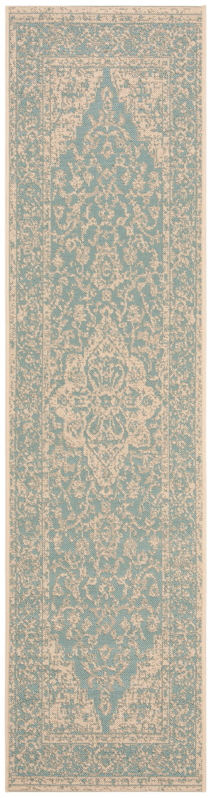 Safavieh Beach House Bhs137K Aqua/Cream Area Rug