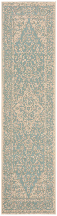 Safavieh Beach House Bhs137K Aqua/Cream Area Rug