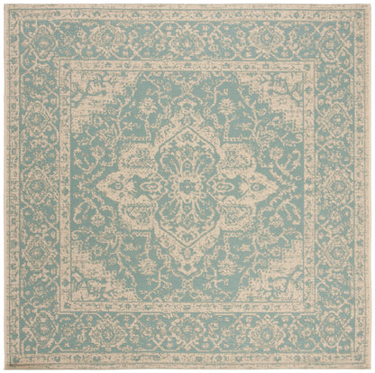 Safavieh Beach House Bhs137K Aqua/Cream Area Rug