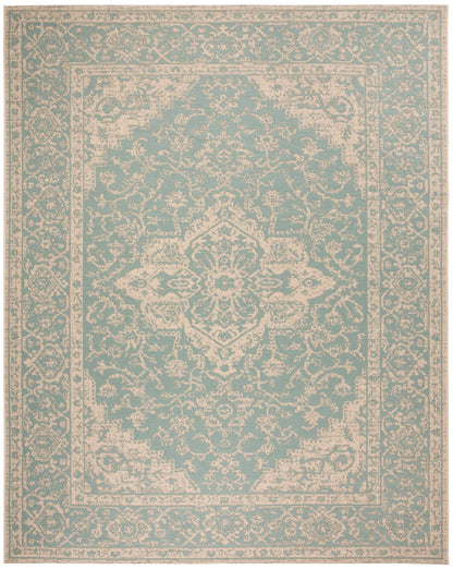 Safavieh Beach House Bhs137K Aqua/Cream Area Rug