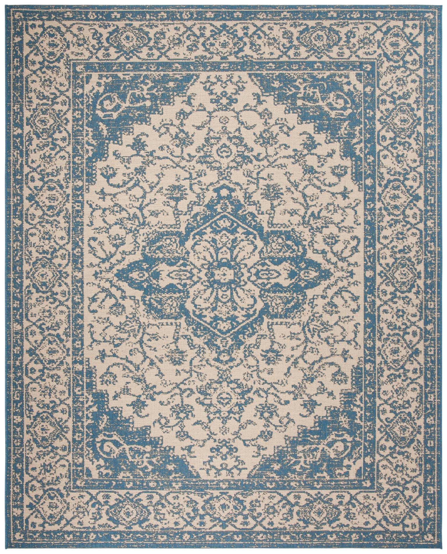 Safavieh Beach House Bhs137N Cream/Blue Area Rug