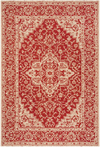 Safavieh Beach House Bhs137Q Red/Creme Area Rug