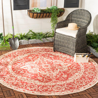 Safavieh Beach House Bhs137Q Red/Creme Area Rug