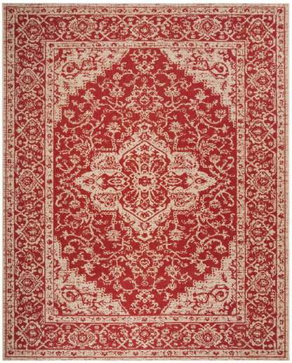 Safavieh Beach House Bhs137Q Red/Creme Area Rug