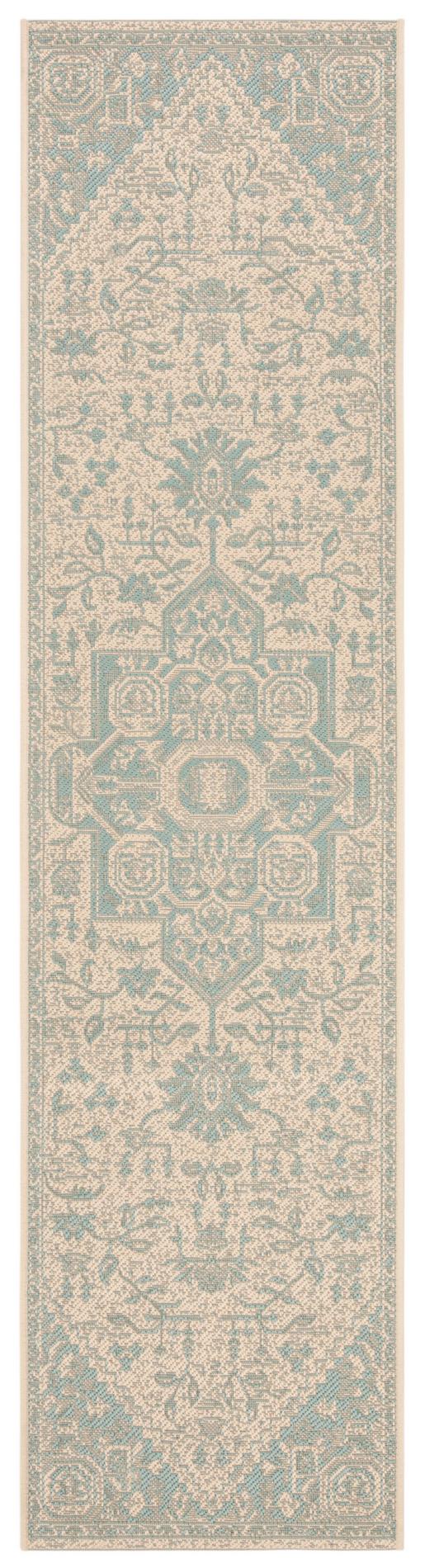 Safavieh Beach House Bhs138K Aqua/Cream Area Rug