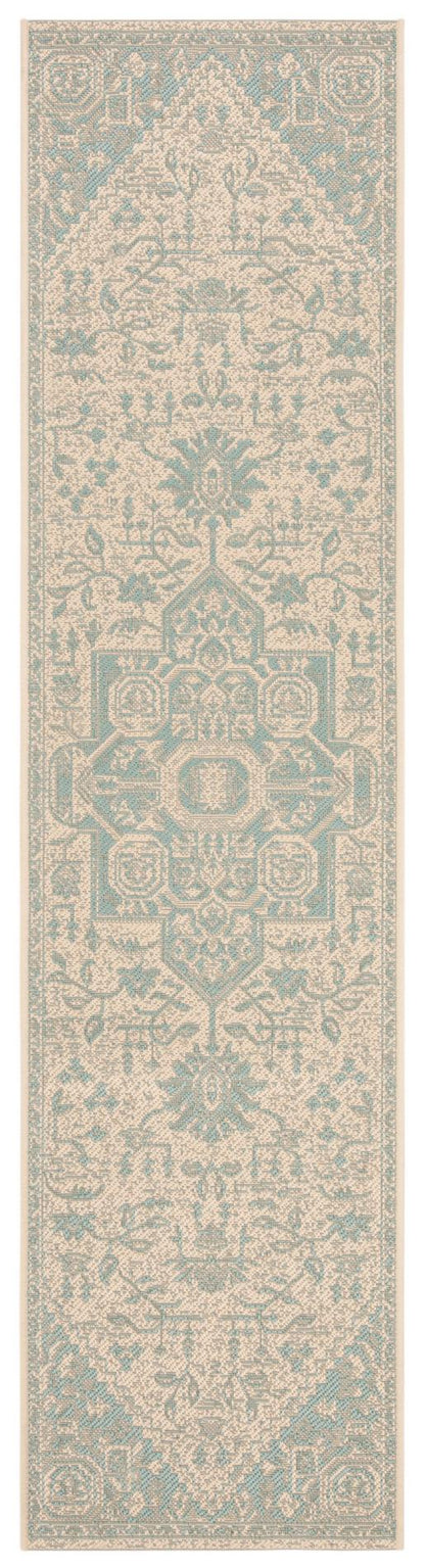 Safavieh Beach House Bhs138K Aqua/Cream Area Rug