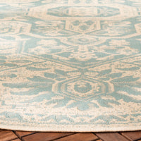 Safavieh Beach House Bhs138K Aqua/Cream Area Rug