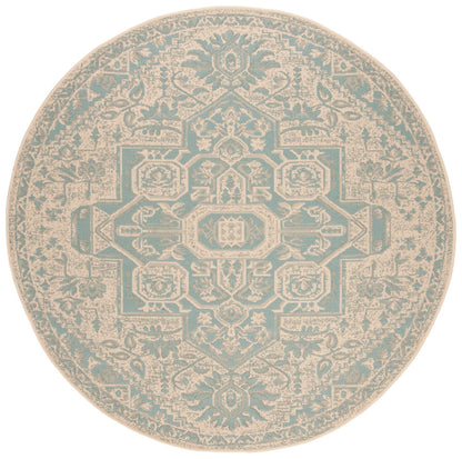 Safavieh Beach House Bhs138K Aqua/Cream Area Rug