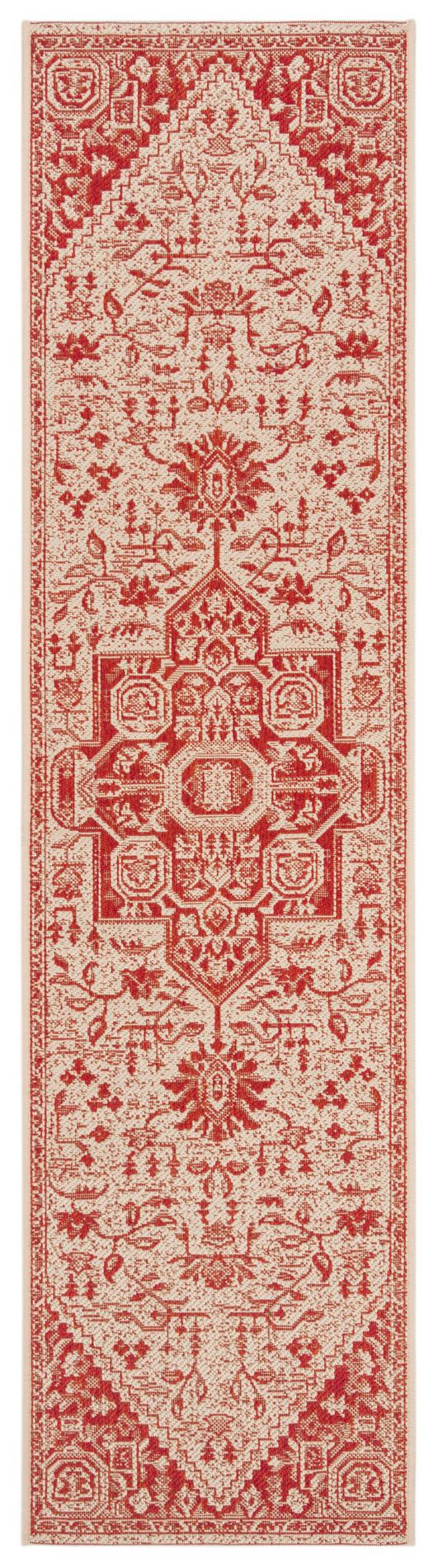 Safavieh Beach House Bhs138Q Red/Creme Area Rug