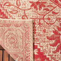 Safavieh Beach House Bhs138Q Red/Creme Area Rug